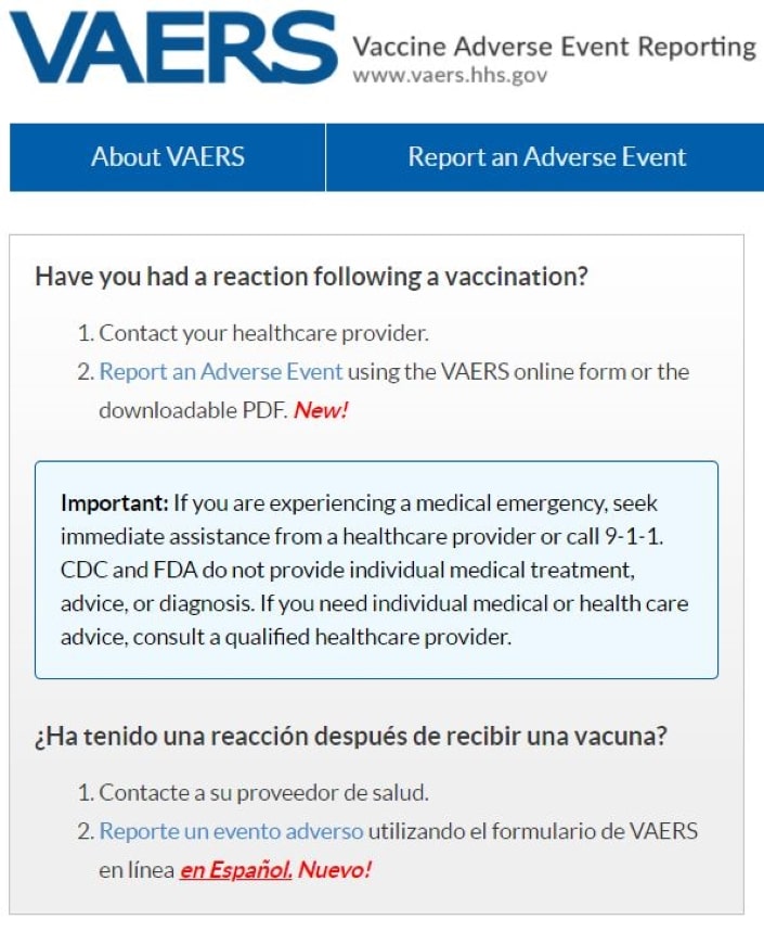 Read more about the article Report Vaccine Injury to VAERS Government Database