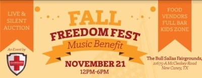 Read more about the article Nov 21@12-6P Fall Freedom Fest Music Benefit/Live Auction Houston Methodist VAX Mandate Lawsuit