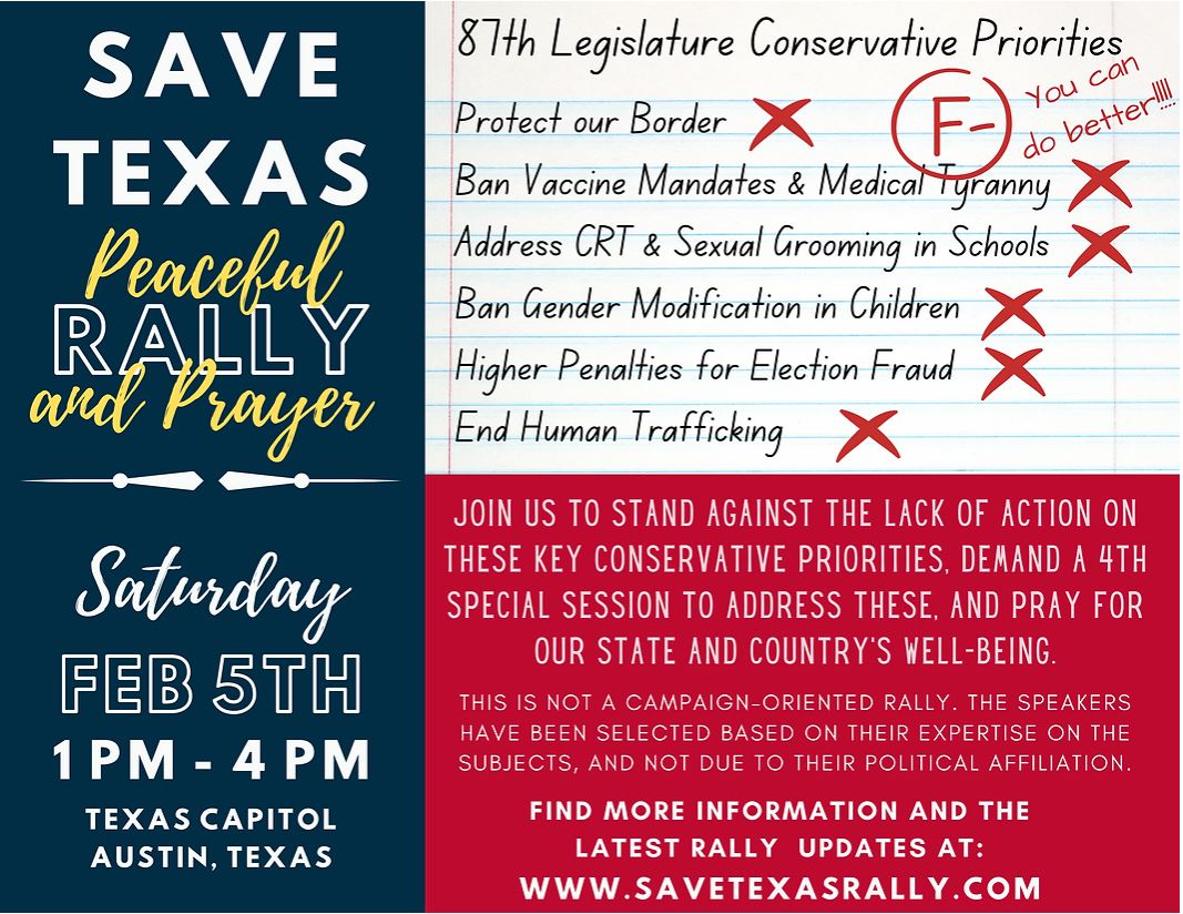 Read more about the article Save Texas Rally Photos from February 5, 2022